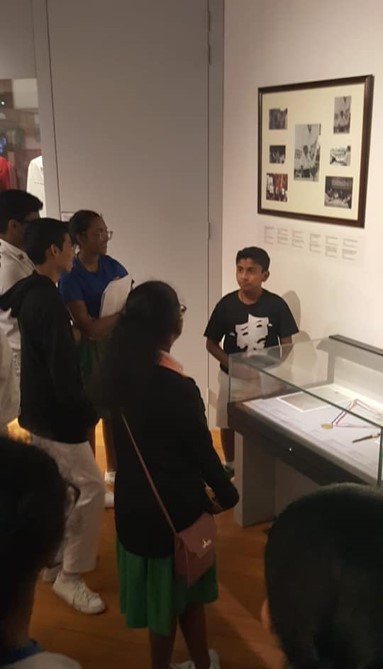 Gessians as heritage guides at the Indian Heritage Centre